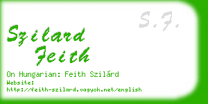 szilard feith business card
